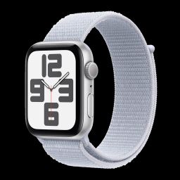 Apple Watch SE GPS with Blue Cloud Sport Loop (44mm Retina LTPO OLED Display, Silver Aluminium Case)-picture-26