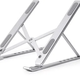 VIS VARSHA INDOTECH SALES Laptop Stand for Table .Laptop, Computer, Tablet Riser Adjustable Aluminum Ergonomic Foldable Portable & Stable Desktop 6 Angles Holder Compatible With all 10-15.6” Of All Brands for Table , Bed, and Desk VIS224 Laptop Stand-image-47