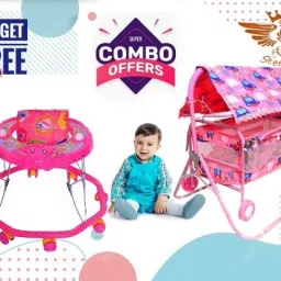 Blue cradle +walker in one pack for our new born baby(1+1)FREE)-27