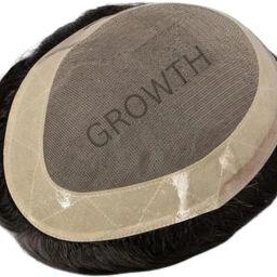 100% Human hair Monofilament Patch, System/Patch/Toupee/Wig for Men & Boys Hair Extension-image-73