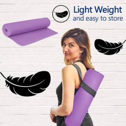 6mm Premium EVA, Anti Skid, Home & Gym workout for Purple 6 mm Yoga Mat 4 mm Yoga Mat-image-69