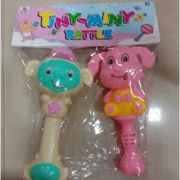 Tiny Mini Rattle 2 Pcs – Soft Baby Rattles for Newborns, Portable & Lightweight Rattle-2