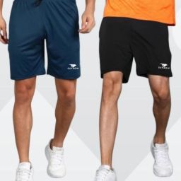 Pack of 2 Solid, Printed Men Multicolor Basic Shorts, Night Shorts, Casual Shorts, Regular Shorts-image-71