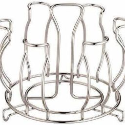 Stainless Steel Glass Stand/Tumbler Holder/Glass Holder for Kitchen/Dining Table (Nickel Chrome) Lotus Shape Stainless Steel Glass Holder Steel Glass Holder-image-68
