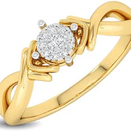 KISNA Diamond Gold Ring for Women 18kt Diamond Yellow Gold ring-image-81