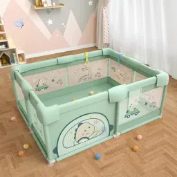 Baby Playard Playpen for Kids, 150*180cm, Non-Foldable & Portable Baby Fence Bassinet-17