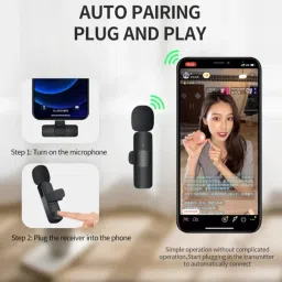 WIRKLICH K9 Wireless Clip-On Microphone for iOS, Android & Camera – Noise Cancelling Camera Microphone image 2