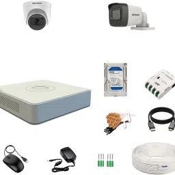 Clocite HIKVISION 5MP 1 Dome 1 Bullet Cameras (Audio Recording) + 4CH 3K/5MP DVR Kit Security Camera-13