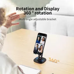 ELV DIRECT Adjustable Phone Stand for Desk 360 Rotating Foldable Cell Phone Mobile Holder Mobile Holder image 5