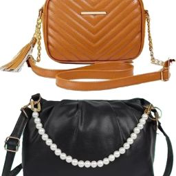 Tan, Black Women Sling Bag Crossbody sling Bag with strap side Bag for Women-image-24