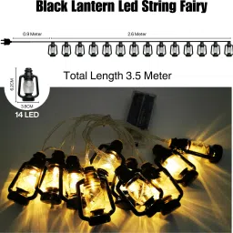 refulgix 16 LEDs 4 m Yellow Steady Lantern Rice Lights image 3