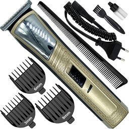 QGS Men’s Rechargeable CY Powerful Hair Clipper Beard Moustache Hair Cutting Trimmer Fully Waterproof Grooming Kit 120 min Runtime 4 Length Settings-image-73