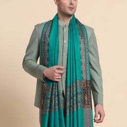 GREEN AGRITECH Acrylic Woven Men Shawl-image-28