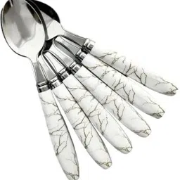Stainless Steel, Ceramic Tea Spoon Set (Pack of 6) Stainless Steel Tea Spoon, Sugar Spoon, Coffee Spoon Set-13