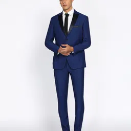 peter england Men 2 PC Suit Textured Suit-picture-49