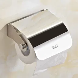 JOY Toilet Paper Holder / Tissue Dispenser For Bathroom (Chrome) - Pack Of 1 Stainless Steel Toilet Paper Holder-image-28