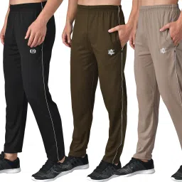 Pack of 3 Men Solid Multicolor Track Pants-image-10