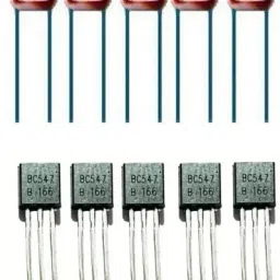 Combo of BC547 Transistors & LDR Sensor 5 Each Fixed Resistor-1