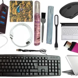 ANJO Keyboard-Wireless Mouse-Pad-2.0 Hub-3in1Cleaner-OTG Micro&C-Ext 1.5m-LED-Skin Combo Set-13