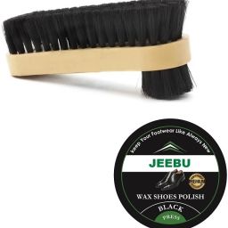 JEEBU Leather Shoe Black Polish, Shoe Cream, Double Sided Brush for Shoes Cleaning Shoe Care Kit-image-17