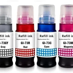verena GI 73 Refill Ink Compatible for G570 G670 Printers Pack Of 6 Black + Tri Color Combo Pack Ink Bottle-15