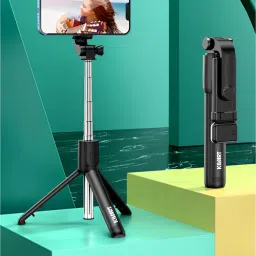 KIVART 102 Selfie Stick | Tripod Stand | Detachable Remote Button with LED Light (Black) Bluetooth Selfie Stick-28