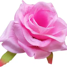 abhay flowers and fashion Pink Rose Artificial Flower with Pot image 4