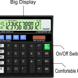 yghu India's Largest Dual Power Calculator With 120 Steps Check ot512gt Basic Calculator image 3
