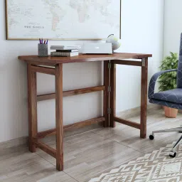 Solid Sheesham Wood Folding Study Table, Wooden Office Table For Home And Office Solid Wood Study Table-3
