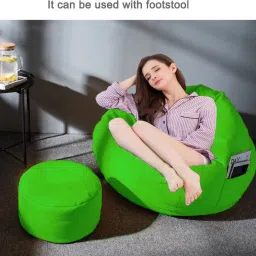 giglick 4XL 4XL Bean Bag With Relaxing Footrest Bean Bag ChairWith Foam Filling image 2