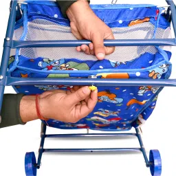 steeloart New baby stroller and pram with extra comfort & swing Pram (BLUE) Stroller image 2