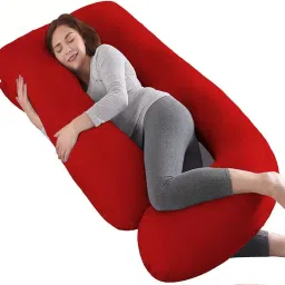 J Shape Microfibre Solid Pregnancy Pillow Pack of 1-image-95
