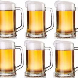 Pub Beer Glass with Handle in Freezer Safe (500 Ml Set of 6 ) Glass Beer Mug-image-62