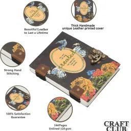 craft club She Went Out Print With 100% Recycled Handmade Paper Regular Diary Un-Ruled 144 Pages image 5
