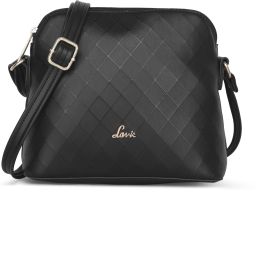 Black Women Sling Bag Slimcroc Top zip Sling Bag-image-89