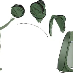 device Polyster foldable Pop Up for Camping and Hiking used for Toilet changing clothes Tent - For 1 image 4