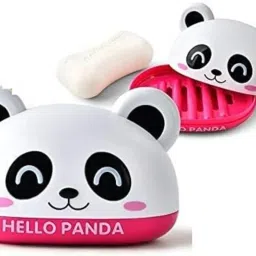Cute Panda cartoon Soap Box Holder With Cover-image-66