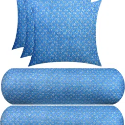 3 Cushion And 2 Microfibre Floral Bolster Pack of 5-picture-13
