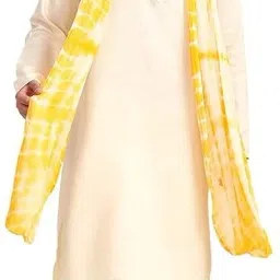 Cotton Silk Embellished Yellow Men Dupatta-picture-10