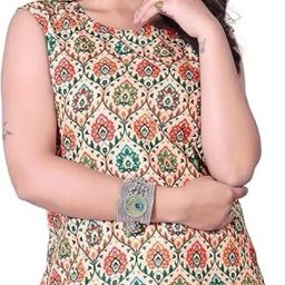 Formal Sleeveless Floral Print Women Multicolor Top-image-80