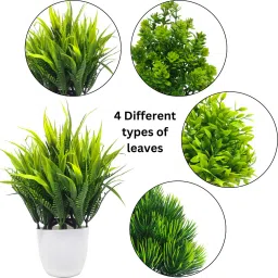 akp Set Of 4 Artificial Plants With Pot For Home And Office Decor Bonsai Wild Artificial Plantwith Pot image 2