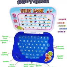 ap kids Angry Bird Study Game Toy laptop With Music And Alphabet Sound And Lights image 3