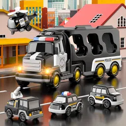 zuuluzrs Police Rescue Vehicle Car Trucks Set For Kids-picture-32