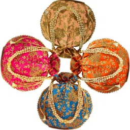 Women Pink, Blue, Orange, Beige Potli-picture-15