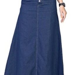 Women Solid A-line Blue Skirt-image-71