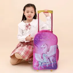 UNIQUE BAG School Kids Trolly Bag - (18 Inches)-Pink Waterproof Trolley Waterproof Trolley-image-73