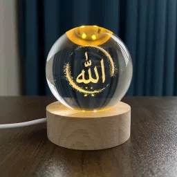 3D Islamic Crystal Ball Night Light - LED Hologram Glass Lamp Night Lamp-30