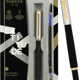 Latitude Matte Black |Gold Trim | Roller Ball Pen-22