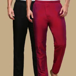 Pack of 2 Mens Cotton Blend Ethnic Wear Solid Pyjama, Pack of 2 Men Pyjama-image-87