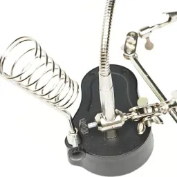 yellow tommy MG-16126A Helping Hand Soldering Stand | Dual Lens Magnifier 3.5X and 12X 1 W Simple image 3